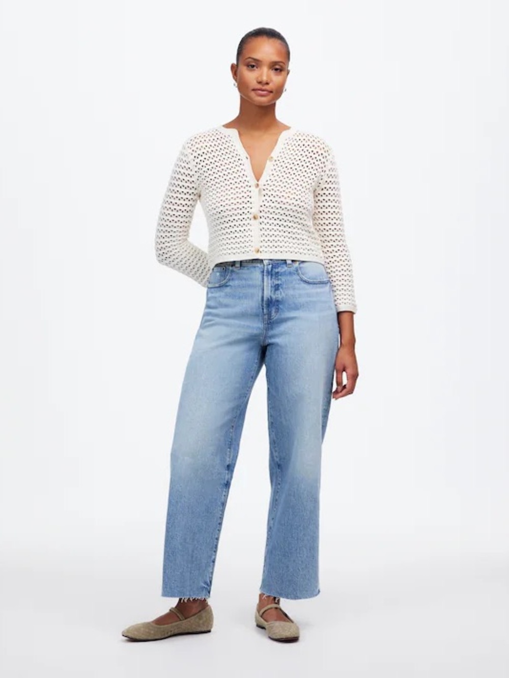 Madewell Curvy Perfect Vintage Wide-Leg Crop Jean NWT 28 - Picture 4 of 12